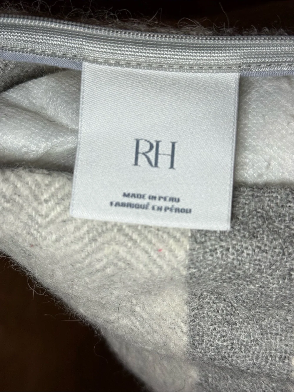 RH Alicia Adams 100% Alpaca Pillow Cover 24x24 Pair